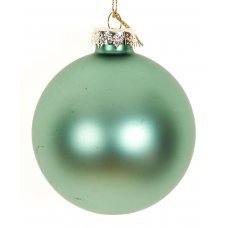 Χριστουγεννιάτικη Γυάλινη Μπάλα Πράσινη Ματ (10cm)